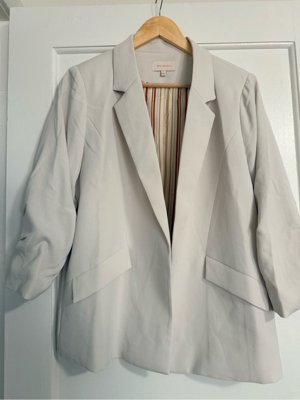 Skies Are Blue Light Gray Women's Blazer